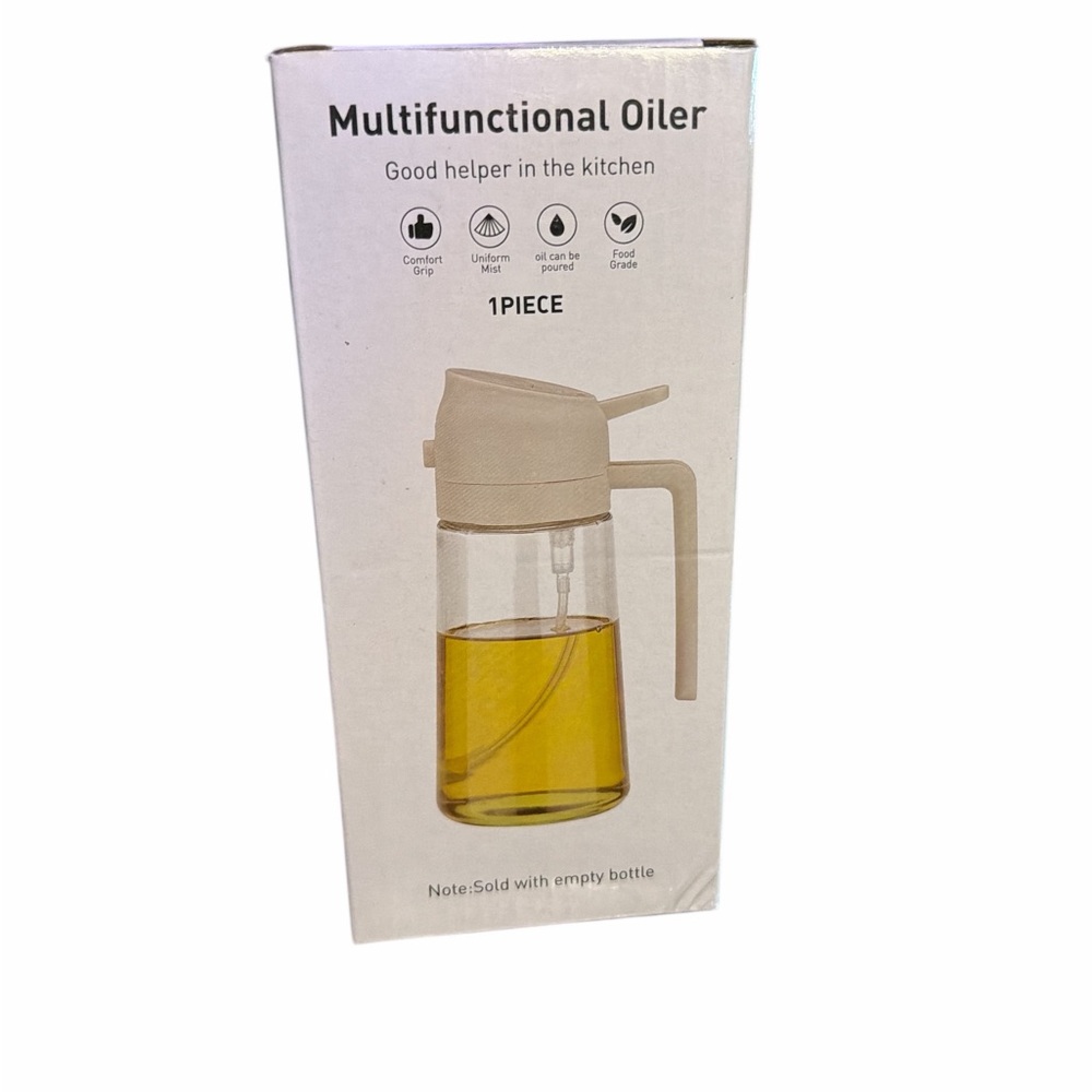 Food Grade Multifunctional Oiler with Beige Lid